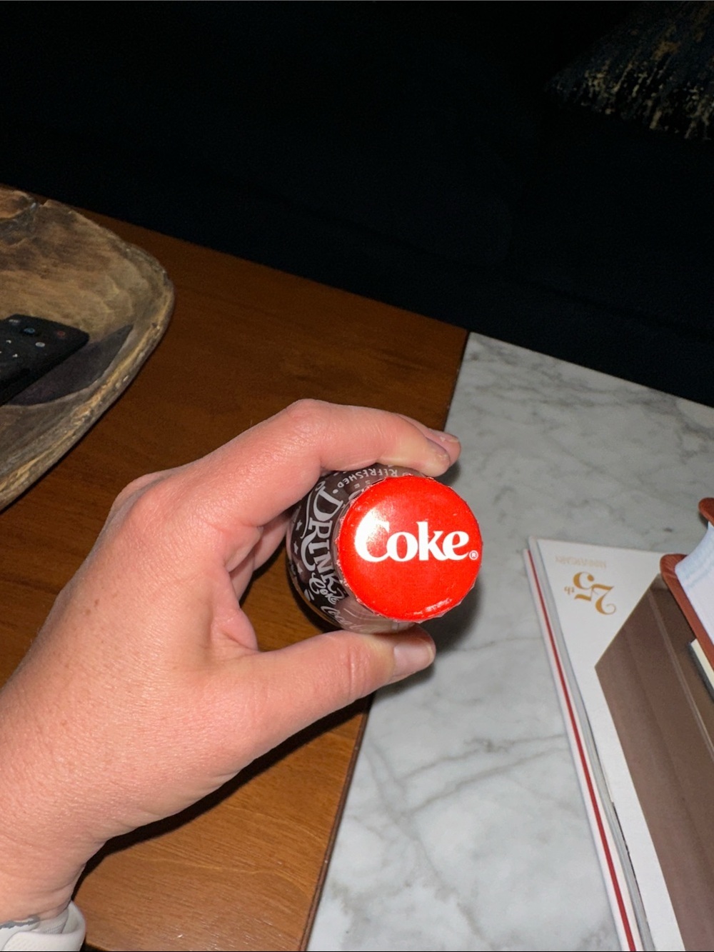 Coca Cola Black Bottle with White Graphic and Red Cap - Picture 6 of 6